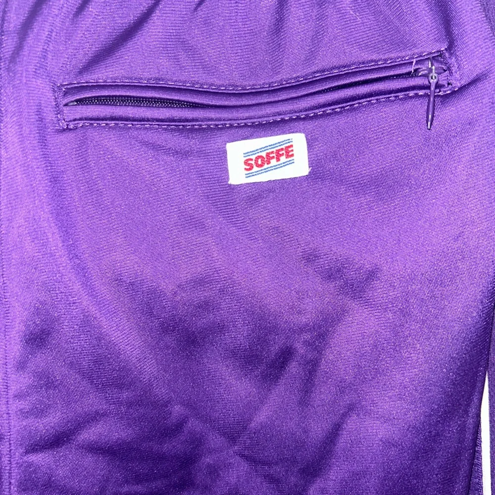 Soffe Purple Athletic Joggers Junior Size S Cheer Practice Drawstring Waist‎